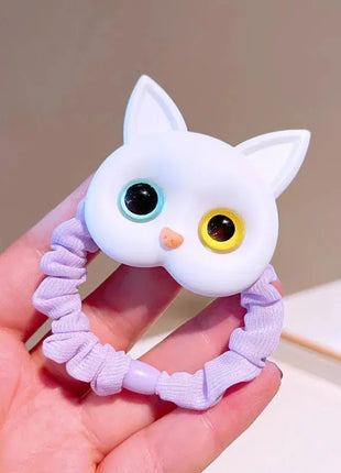 2023 New Women Cute Cat Rubber Bands Elastic Hair Bands Korean Headwear Children For Girls Lovely Hair Accessories Ornaments SYTZ Hair Accessories Store
