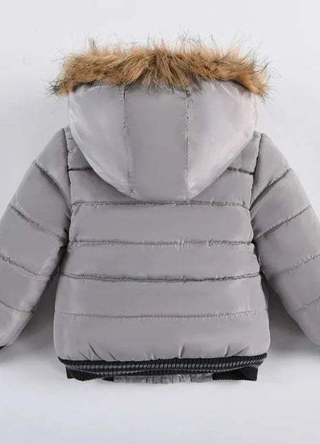2025 Winter Children Warm Clothing Boys Down Jacket Baby Polyester Fiber Hooded Coat Thicken Outerwear Kids Solid Color Parka Shop1103725985 Store
