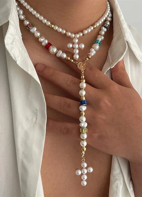 Elegant Pearl Tassel Necklace Cosysail Official Store