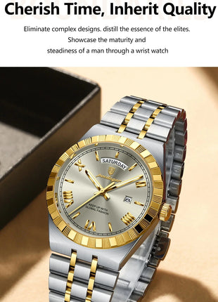 POEDAGAR Classic Lux® – Men’s Stainless Steel Watch POEDAGAR Watch Store