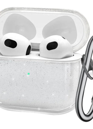 Bling Glitter Soft TPU Earphone Case with Keychain for Airpods Pro 2 2022 2nd Generation Air Pods 3 1 3rd Gen Cover Accessories PfotenSpaß