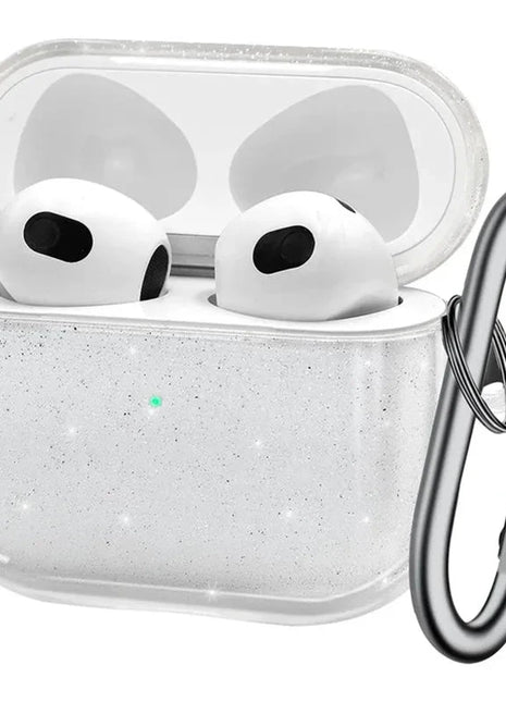 Bling Glitter Soft TPU Earphone Case with Keychain for Airpods Pro 2 2022 2nd Generation Air Pods 3 1 3rd Gen Cover Accessories PfotenSpaß