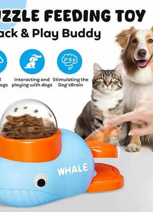 Dog Cat Treats Dispenser Toy Anti-Slip Slow Puzzle Interactive Treat Dispenser Automatic Feeder Toys for Pet Training Supplies Dropshipman