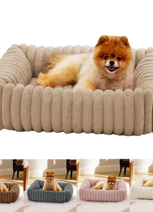 Large Pet Cat Dog Bed Square Plush Kennel Summer Washable Cat Mat Mattress Pet Cushion Medium Large Dogs Pet Supplies Dropshipman