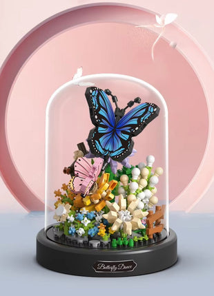 Cute Butterfly/Bee With Flowers And Clear Display Set Mini Building Blocks Stone's Store