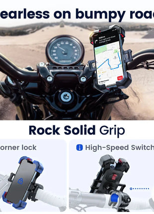 Joyroom 360° Universal Bike Phone Holder for 4.7–7" Phones, Shockproof GPS Mount Stone's Store