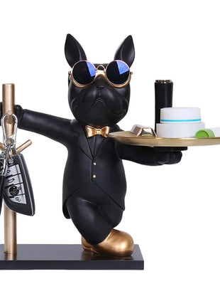 Sculpture Tray with Bulldog Key Holder Dazzling Bag Store