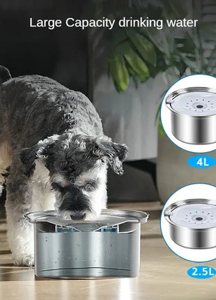 4L Dogs Slow Drinking Bowl, Stainless Steel Bowl for Dogs, Large-capacity Splash-proof and Spill-proof Dogs Bowl Dog Drinker Dropshipman