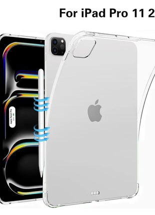 For iPad 10th 10.9 2022 7 8 9th Gen 10.2 Air 5 6 13 Case TPU Silicon Transparent Cover For iPad Pro 9.7 10.5 11 13 Mini 3 4 5 6 DUNNO Official Store