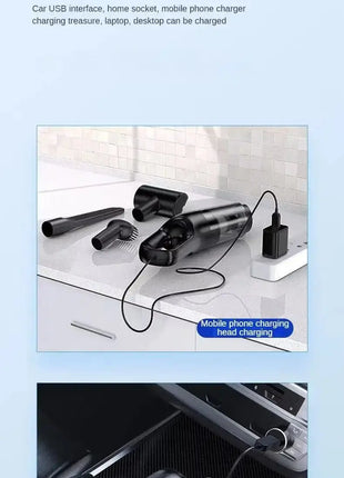 Handheld Home Vacuum Cleaner Rechargeable Portable Vacuum Cleaner Car Home Dual Purpose Wireless Dust Catcher Pet Hair 10000PA Stone's Store