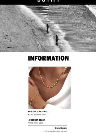 Stainless Steel Necklaces | Bracelet Jewelry Set DOTIFI Official Store