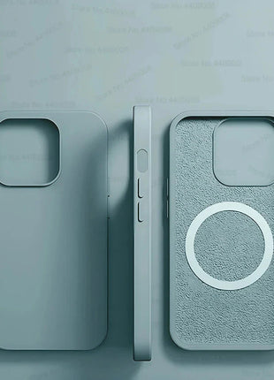 For Magsafe Original Magnetic Cases For iPhone 15 14 13 12 11 Pro Max Plus Wireless Charge Case Liquid Silicone Cover Accessory GRATUIT 3C Accessories Store