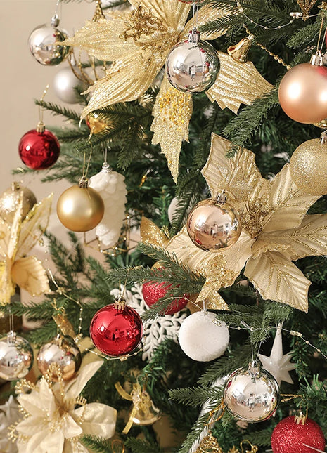 1Box 3/4cm Christmas Balls Christmas Tree Ornaments Xmas Hanging Tree Pendants Home Party Christmas Tree Decor New Year Gifts