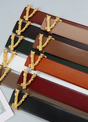 Wide V-Shaped Gold Waist Belt – Chic & Versatile Fashion Accessory™ Romance Jewelry Store