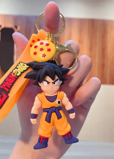Anime Dragon Ball Keychain Fashion Jewelry Son Goku Vegeta Piccolo Action Figures 8CM PVC Key Ring for Men Women Bag Pendant Ali-manga Figure Toys Store