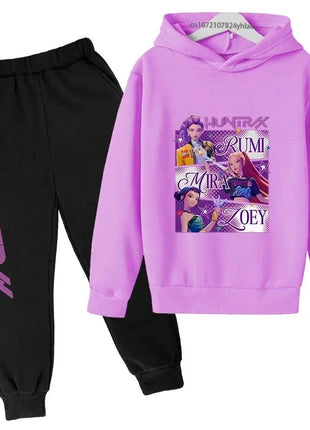 Kids Kpop Demon Hunters Hoodie & Jogger Set Shop1103677024 Store