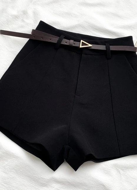 Belted High Waisted Shorts Stone's Store