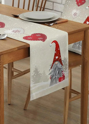 Christmas Gnome Snowflake Love Heart Linen Table Runners Dresser Scarves Decor Reusable Kitchen Dining Table Runner Party Decor Shop1102908646 Store
