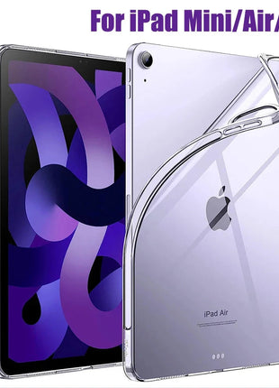 For iPad 10th 10.9 2022 7 8 9th Gen 10.2 Air 5 6 13 Case TPU Silicon Transparent Cover For iPad Pro 9.7 10.5 11 13 Mini 3 4 5 6 DUNNO Official Store