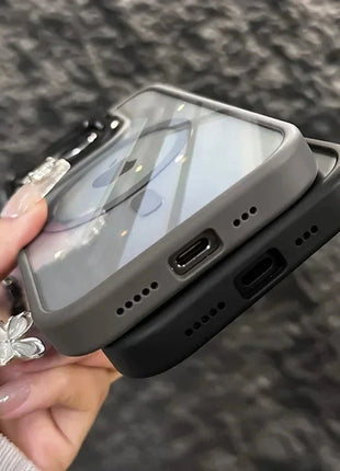 Luxury Magnetic Shockproof Phone Case For iPhone 16 17 15 14 13 12 11 Pro Max Funda For Magsafe Stand Glass Lens Protector Cover TAOYUNXI 3C Products Store