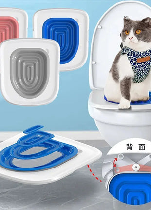 Best Plastic Cat Toilet Training Kit Reusable Puppy Cat Litter Mat Cat Toilet Trainer Toilet Pets Cleaning Cats Training Product BRAVO STORE Store