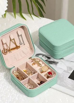 أحدث صندوق منظم المجوهرات، للسفر صندوق جلد، اكسسوارات الشعر E-Life Store