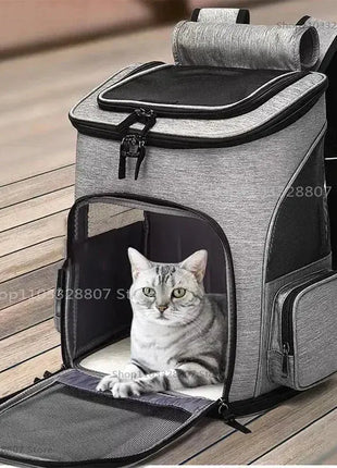 Breathable Pet Cat Carrier Backpack Foldable Pet Carrier Transport Travel Bag Expandable Large Capacity Creative for Cats Dogs Dropshipman