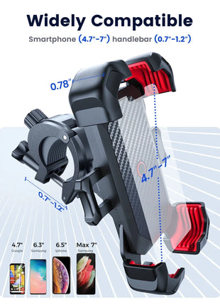 Joyroom 360° Universal Bike Phone Holder for 4.7–7" Phones, Shockproof GPS Mount Stone's Store