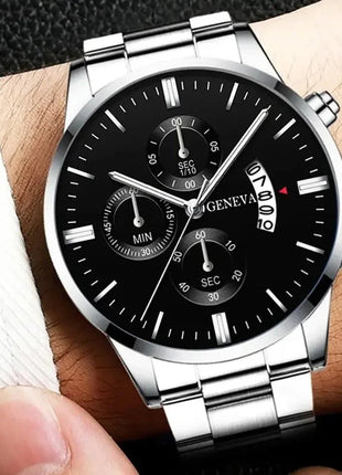 Fashion Men's Watch Luxury Silver Stainless Steel Men Watches Store