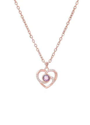 Personalized Heart Projection Necklace Custom Photo Memorial Jewelry Gift HIBODY Jewel Store