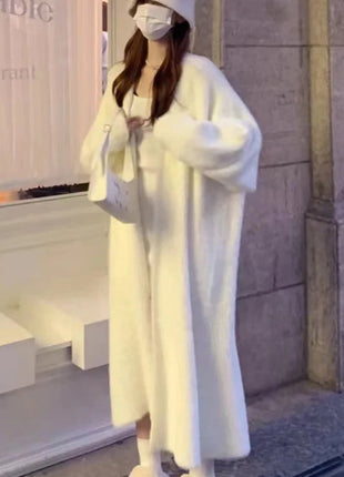 Thickened Women Cardigan Pure Faux Mink DREAM CARNATION FASHION Store