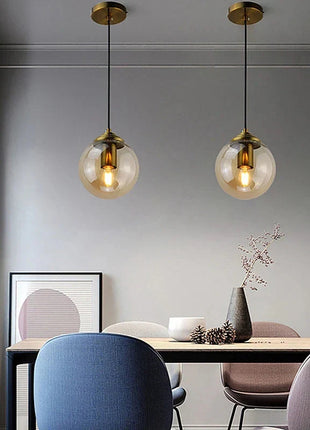 Modern Nordic Glass Pendant Lamp – Stylish Kitchen Pendant Lighting with Metal Fixture for Living and Dining Rooms MANUFACTRER Store