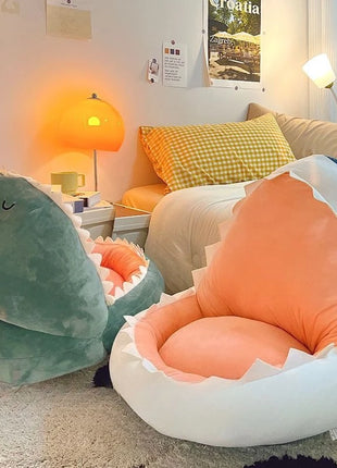 Shark Shaped Lazy Cushion on The Ground,Tatami Futon Bedroom Balcony Bay Window Floor Soft Cushion,Children's Reading Area Chair