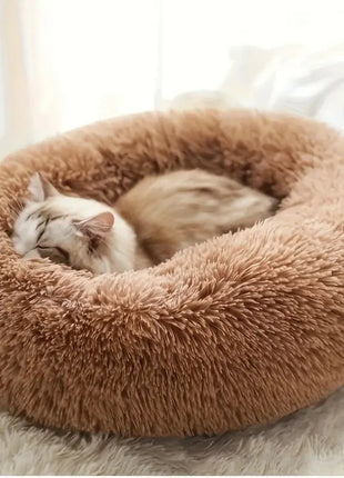 Donut-Shaped Plush Pet Nests Bed deep sleep round Nests Warm Detachable Washable Breathable Round Cat Nests Pet Nests Sofa Thick Dropshipman