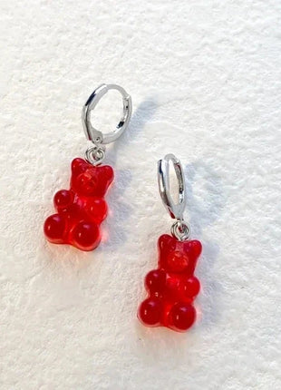 Cartoon Bear Pendant Zircon Earrings Niche Design All-Match Earrings Graceful and Fashionable Wholesale and Retail Shop1100214136 Store