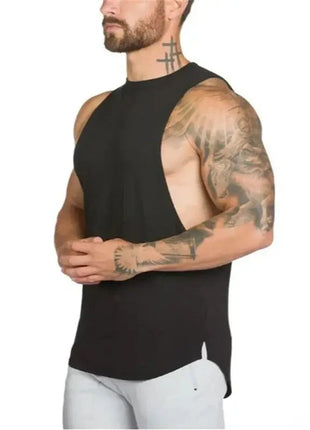 plain Gym Clothing Mens Bodybuilding Stringer Tank Top Summer Cotton Cut Off Fitness Vest Muscle Workout Sleeveless T Shirt VQ FITNESS GYMWEAR Store