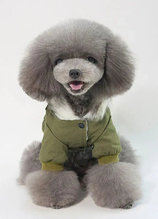 Winter Dog Clothes Warm Puppy Jacket Coat for Small Dogs Cats Chihuahua Yorkie Windproof Hoodies Pet Clothing Military Costume Dropshipman