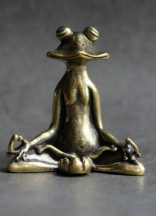 Retro Copperware Incense Socket Zen Frog Ornaments Solid Pure Copper Frog Tea Pet Incense Holder Ornaments FX Trade Market Store