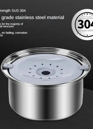 4L Dogs Slow Drinking Bowl, Stainless Steel Bowl for Dogs, Large-capacity Splash-proof and Spill-proof Dogs Bowl Dog Drinker Dropshipman