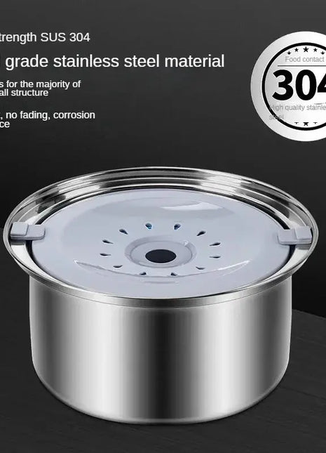 4L Dogs Slow Drinking Bowl, Stainless Steel Bowl for Dogs, Large-capacity Splash-proof and Spill-proof Dogs Bowl Dog Drinker Dropshipman