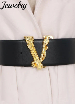 Wide V-Shaped Gold Waist Belt – Chic & Versatile Fashion Accessory™ Romance Jewelry Store