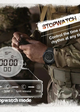 NORTH EDGE Men's Digital Watch Military World Time Alarm 50M Waterproof Sport Stone's Store
