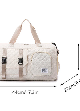 Durable Nylon Travel Duffle Bag, Portable Sports Gym Bag for Overnight Trips Shoulder Duffel Training Bag, Spacious Argyle