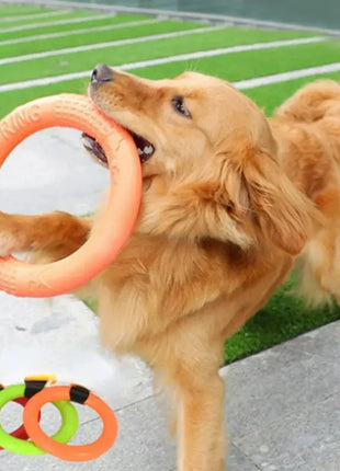 1pc Orange Dog Toys Pet Flying Disk Training Ring Puller EVA Interactive Training Ring Puller Resistant for Dogs Dropshipman