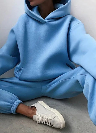 Plus Size Fashionable Long Sleeve Sweatshirt And Pants Set Autumn Winter Women's Casual Wear Two Piece Suit Comfortable plus ... Oyao Store