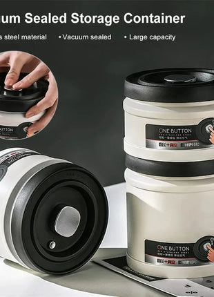 Stainless Steel Vacuum Sealed Coffee Canister – Airtight Food Storage Stone's Store