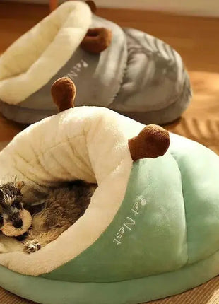 Warm Small Dog Kennel Bed Breathable Dog House Cute Slippers Shaped Dog Bed Cat Sleep Bag Foldable Washable Pet House Dropshipman