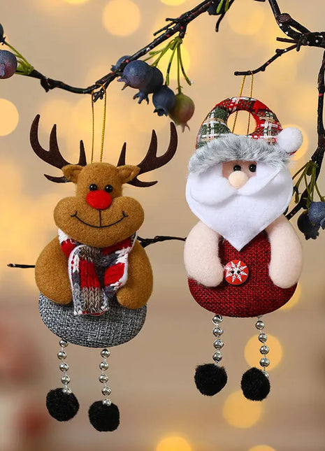 4pcs Christmas Tree Decorations Hanging Christmas Ornaments Set Snowman Decorations Hanging Pendants