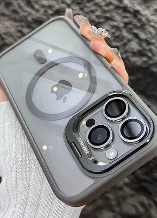 Luxury Magnetic Shockproof Phone Case For iPhone 16 17 15 14 13 12 11 Pro Max Funda For Magsafe Stand Glass Lens Protector Cover TAOYUNXI 3C Products Store