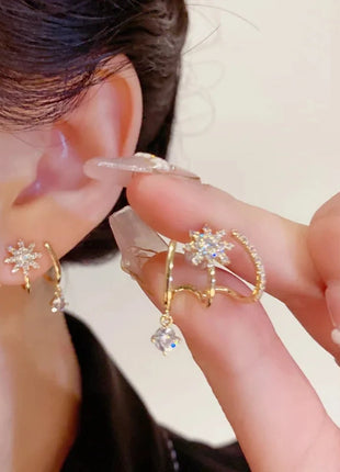 Luxury Claw Ear Rake Zircon Earrings for Women ZX Jewellery Store